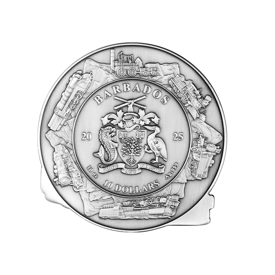 200 ans du Premier Train à vapeur - Monnaie de 10$ Argent - 2025