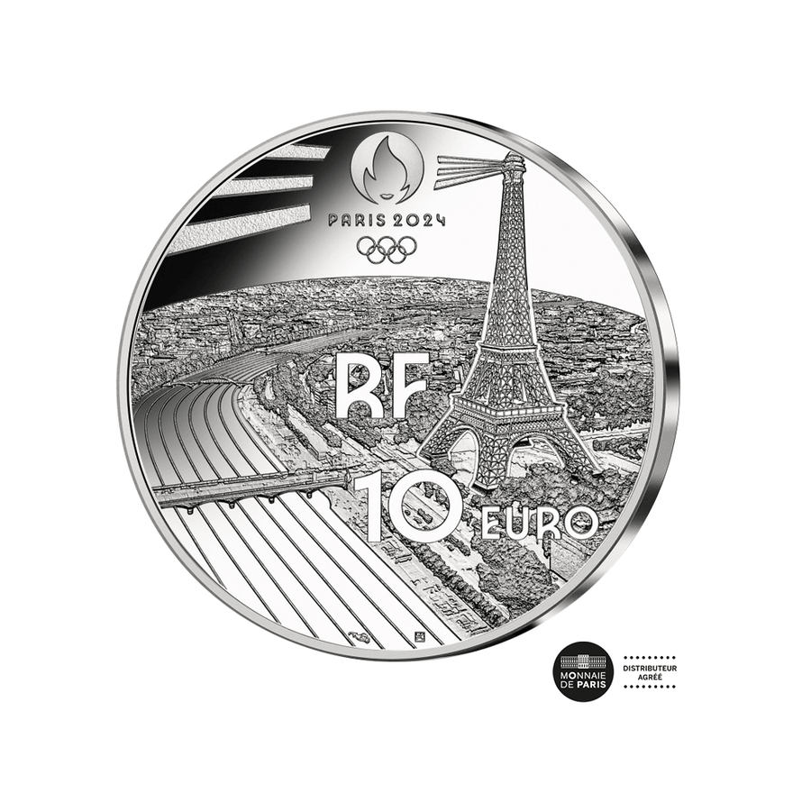 Jeux Olympiques de Paris 2024 - Notre Dame de Paris - Monnaie de 10€ Argent - BE 2024