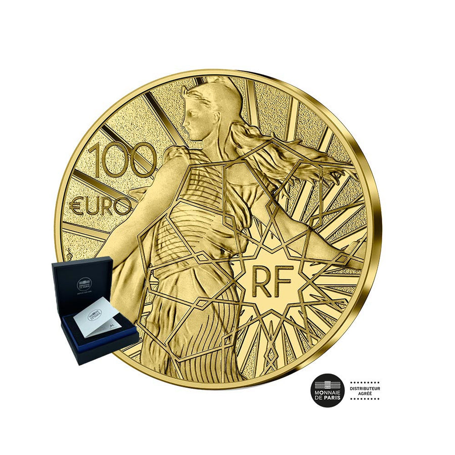 Semeuse - King Midas - Currency of € 100 or 1/2 Oz - BE 2023