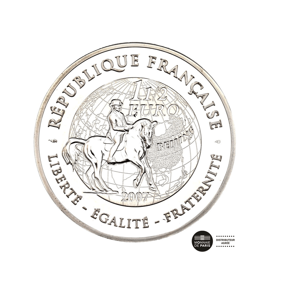 Jeux Olympiques Pékin 2008 - Equitation - Monnaie de 1,50€ Argent - BE 2007