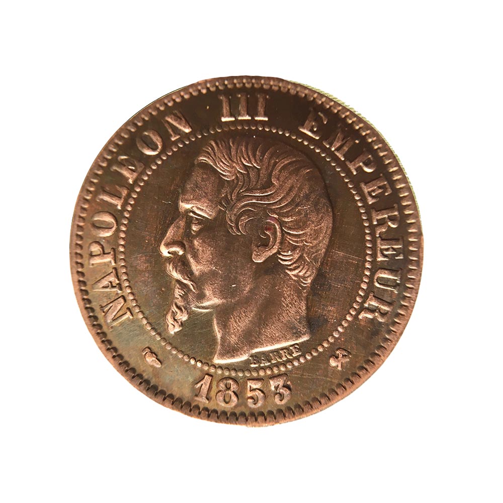 2 cents Napoleon III - Naked head - France - 1853-1857