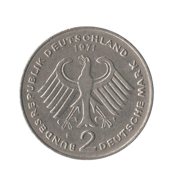 2 Deutsche Mark - Theodor Heuss - Allemagne - 1970-1987
