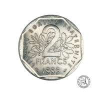2 Francs - Jean Moulin - France - Vème République - 1993