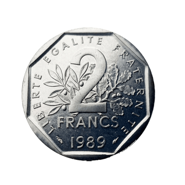 2 francs - Semeuse - Roty - France - 1977-2001