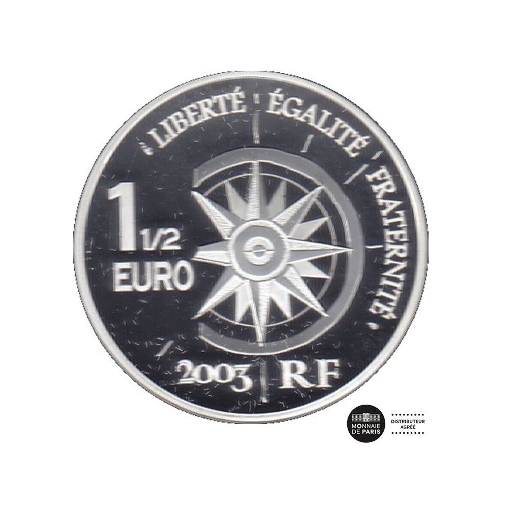 Voyage autour du Monde - L'Orient-Express - Monnaie de 1,5€ Argent - BE 2003