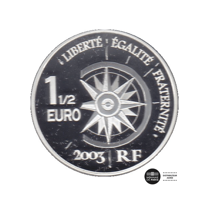 Voyage autour du Monde - L'Orient-Express - Monnaie de 1,5€ Argent - BE 2003