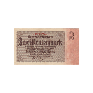 Allemagne - Billet de 2 Rentenmark - 1937