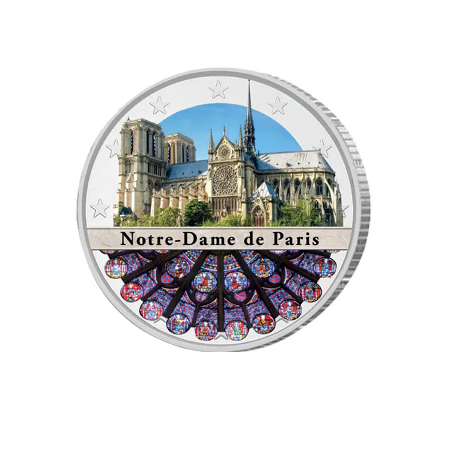 Notre Dame de Paris - 2 Euros Commémorative -  Colorisée (variantes disponibles)