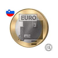 Slovénie 2026 -  3 Euros Commémorative - L'année du poète Srecko Kosovel