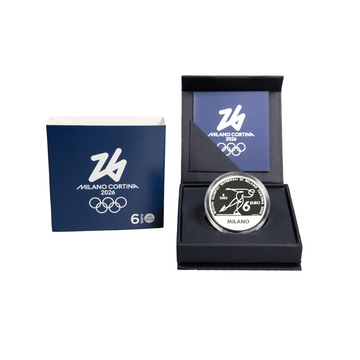 Jeux Olympiques d'Hiver de Milan - Monnaie de 6€ Argent - BE 2026