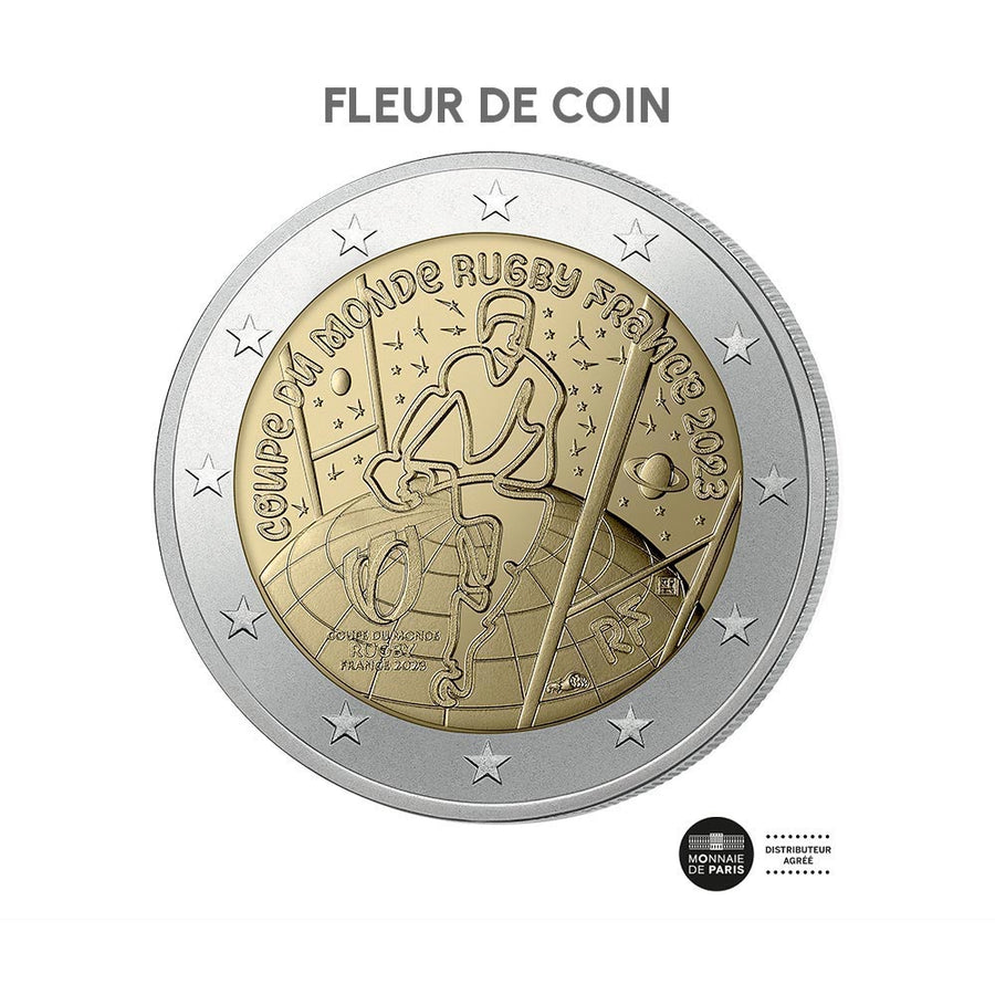 Coupe du Monde de Rugby 2023 - 2 Euro Commémorative - Fleur de Coin 2023