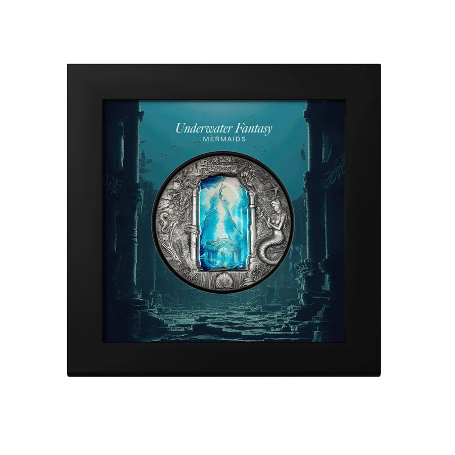 Underwater Fantasy - Mermaids - Monnaie de 20 Dollars Argent 3 Oz - Antique finish 2024