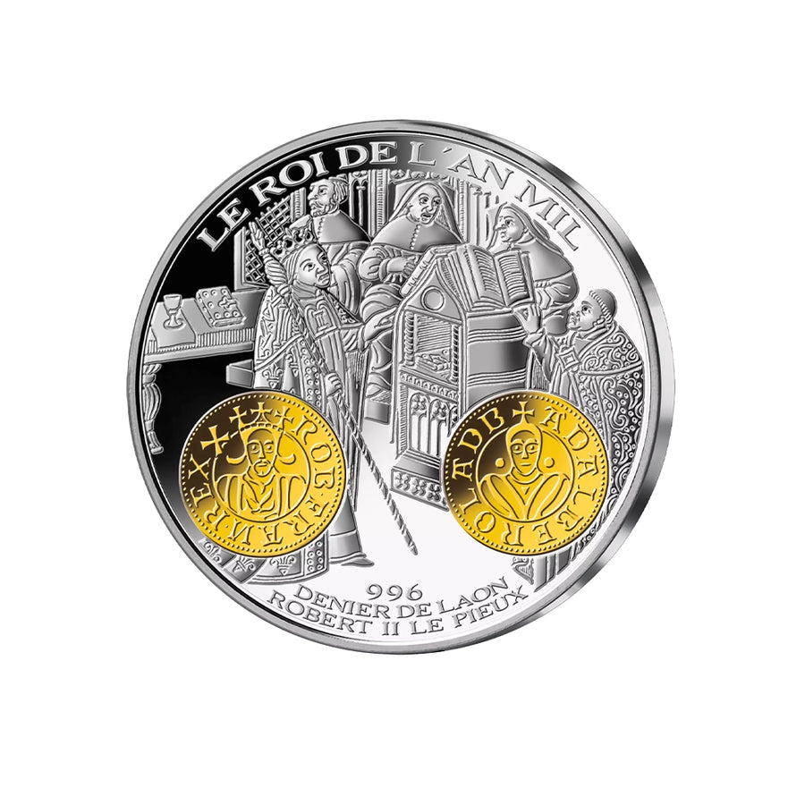 Frappe en Argent pur - 2000 ans d'Histoire Monétaire Française - Le Roi de l'an Mil - Robert II