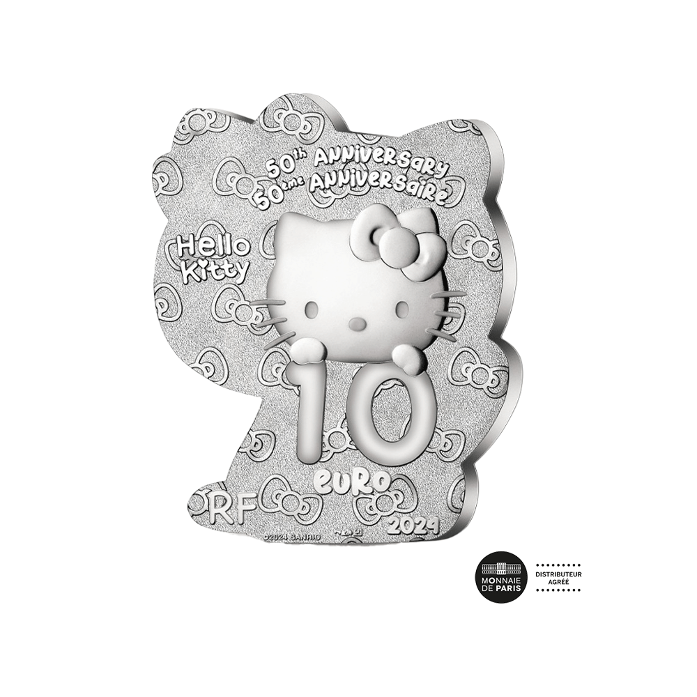 Hello Kitty - Pièce de forme - Monnaie de 10€ Argent - BE 2024