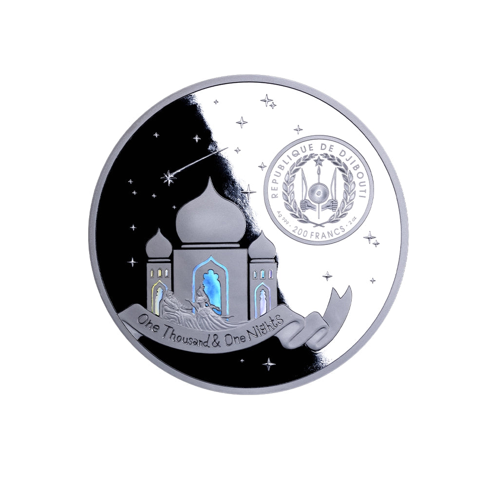 1001 nuits - L'Echo de l'Est - Monnaie de 2 Oz Argent - BE