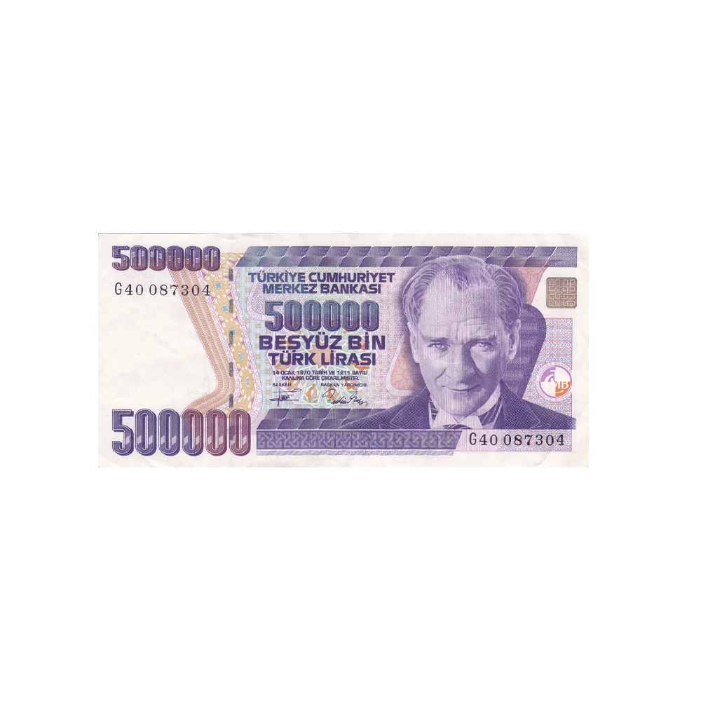 Turquie - Billet de 500 000 Lires - 1993-1994