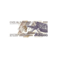 Équateur - Billet de 5000 Sucres - 1987