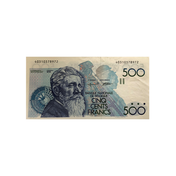 Belgique - Billet de 500 Francs - 1980/98