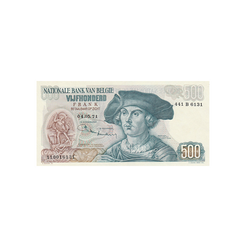Belgique - Billet de 500 Francs - 1971