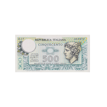 Italie - Billet de 500 Lires - Mercure - 1974-1979