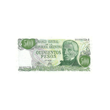 Argentine - Billet de 500 Pesos - 1972-1973