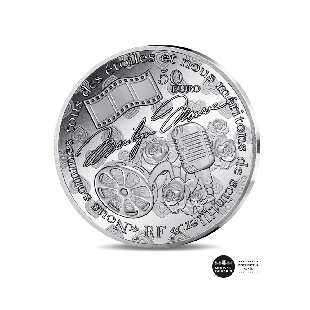 Femme du Monde - Marilyn Monroe - Monnaie de 50 Euros Argent - BE 2026