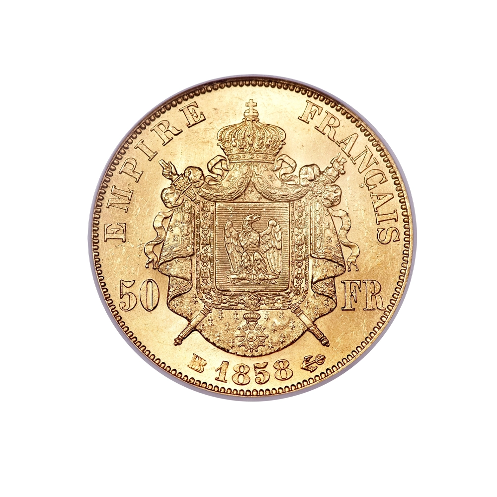 50 Francs - Napoléon III - Tête nue - France - 1855-1860