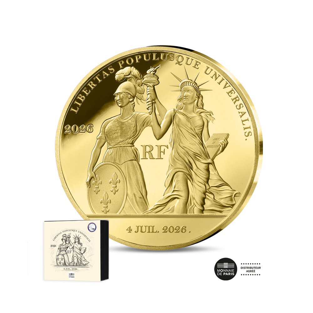 Indépendance des Etats-Unis - Monnaie de 50 Euros Or ¼ Oz- BE 2026