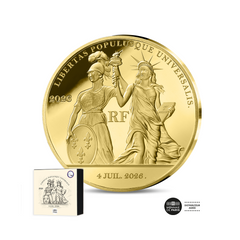 Indépendance des Etats-Unis - Monnaie de 200 Euros Or 1 Oz- Haut-Relief Antique 2026