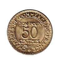 50 centimes - Chambres de Commerce - France - 1920-1929