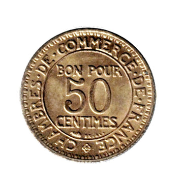 50 centimes - Chambres de Commerce - France - 1920-1929