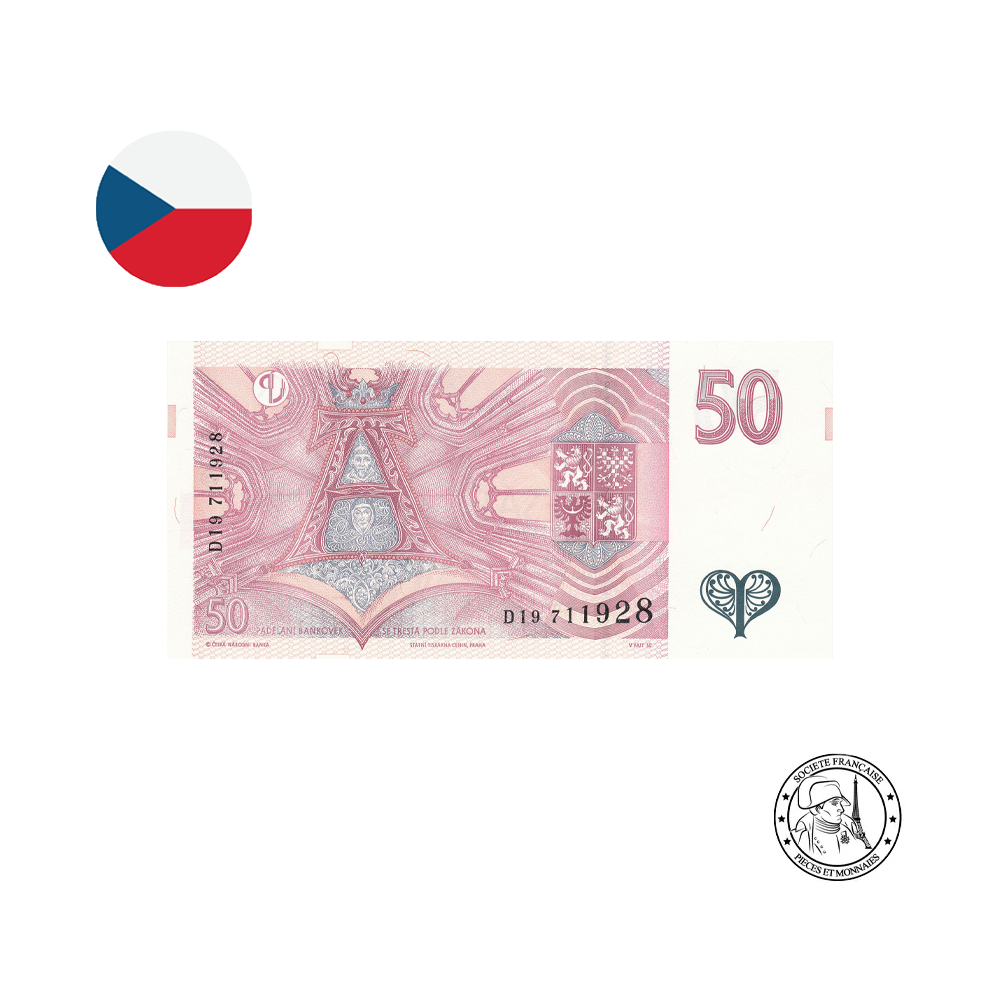 République Tchèque - Billet de 50 Couronnes - 1997