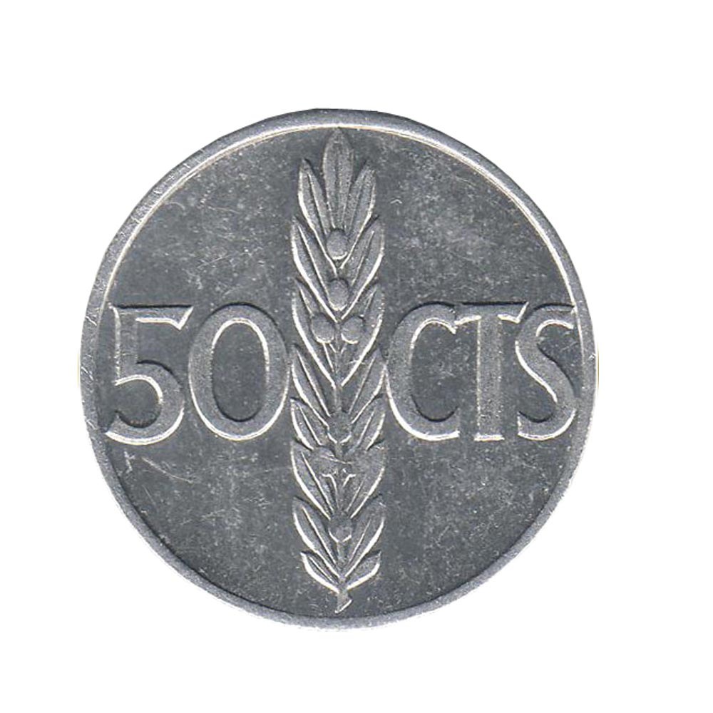 50 centavos - Francisco Franco - Espanha - 1966-1975