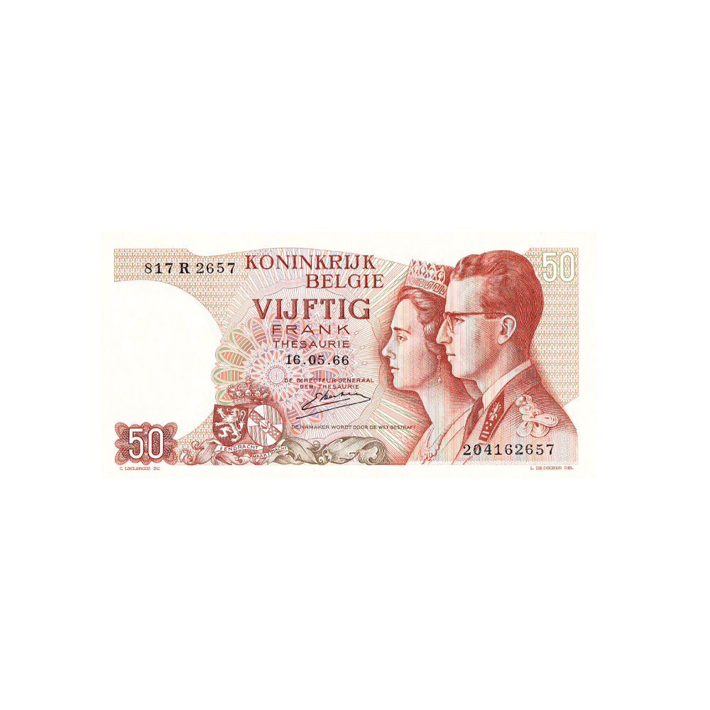 Belgique - Billet 50 Francs - 1966
