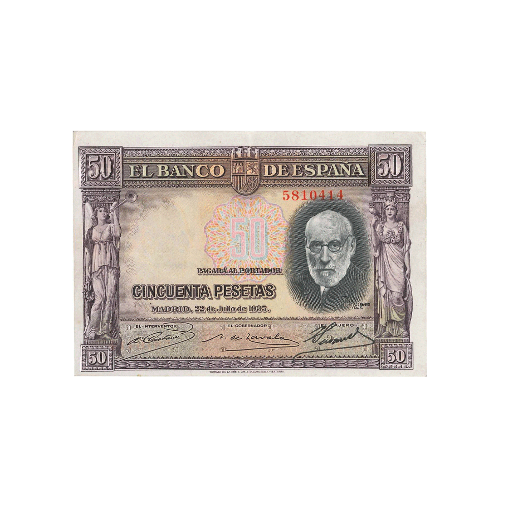 Espagne - Billet de 50 Pesetas - 1935