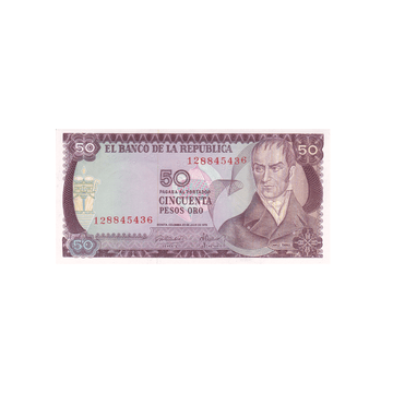 Colombie - Billet de 50 Pesos - 1973-1974