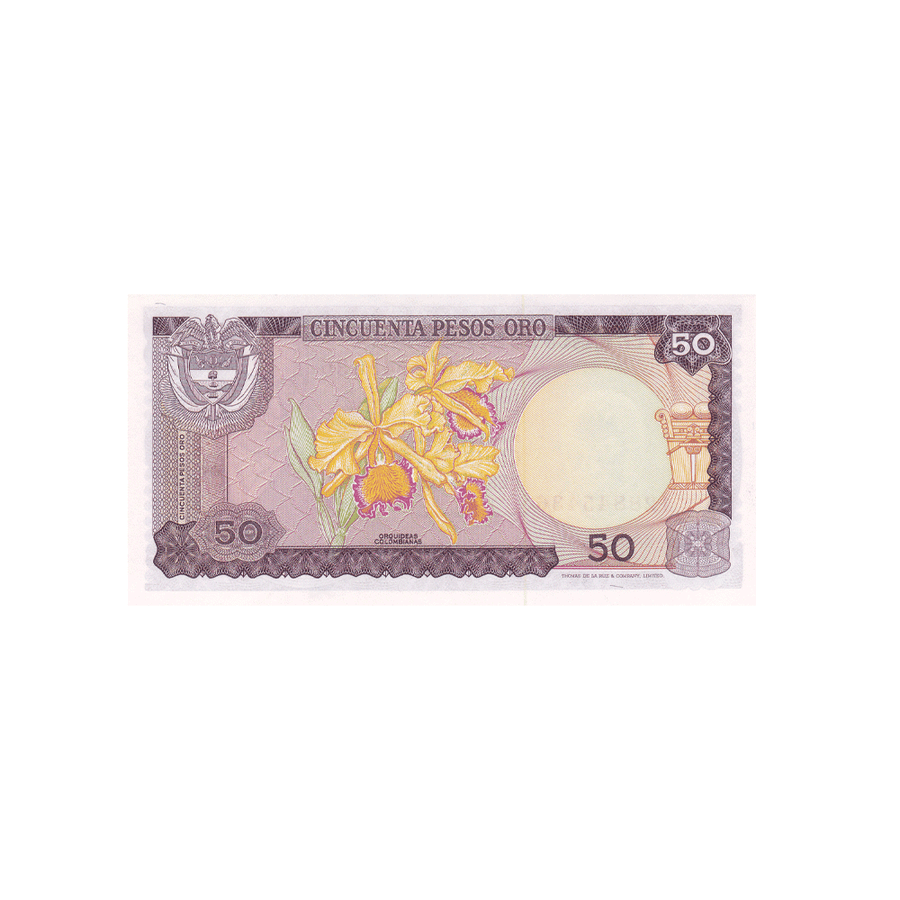 Colombie - Billet de 50 Pesos - 1973-1974