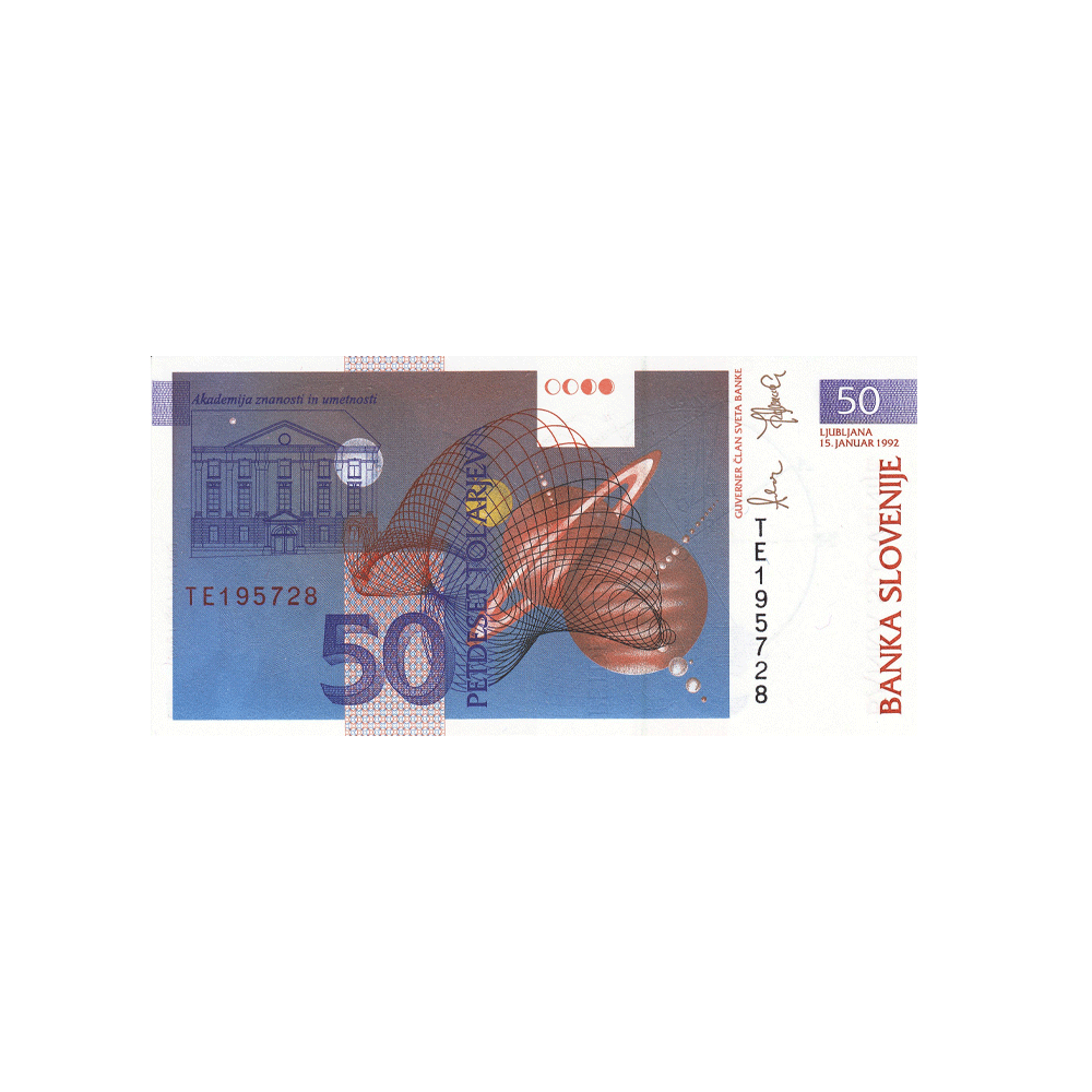 Slovénie - Billet de 50 Tolarjev - 1992