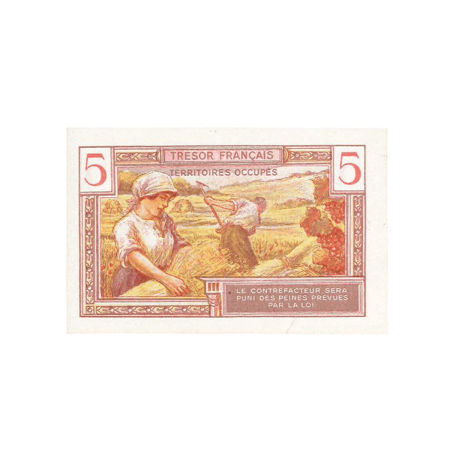 France - Billet de 5 Francs - Trésor Français - 1947