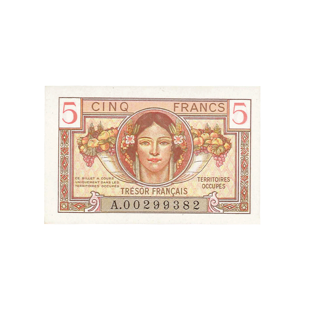 France - Billet de 5 Francs - Trésor Français - 1947