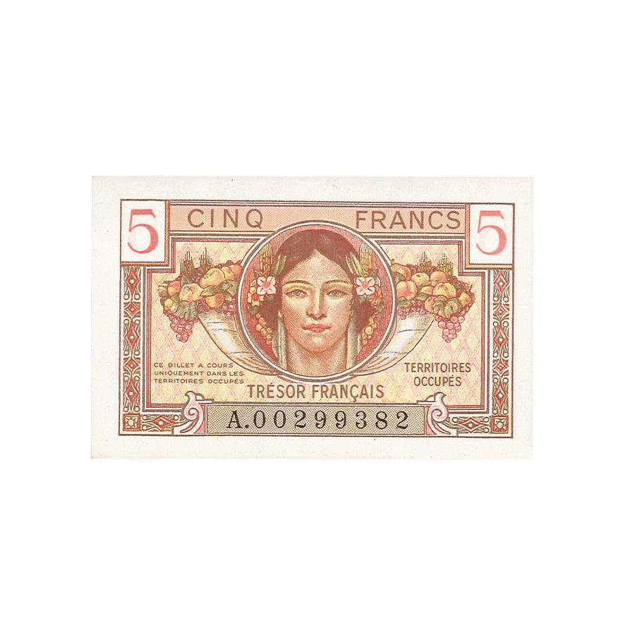 France - Billet de 5 Francs - Trésor Français - 1947