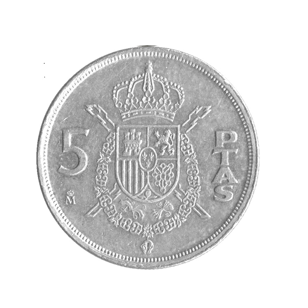 5 Pesetas - Juan Carlos I couronné - Espagne - 1982-1989