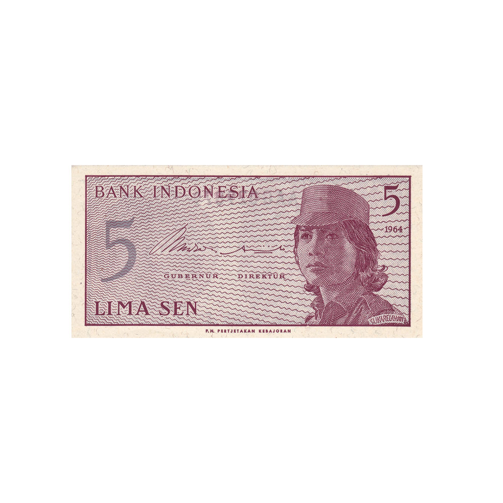 Indonésie - Billet de Sen - 1964