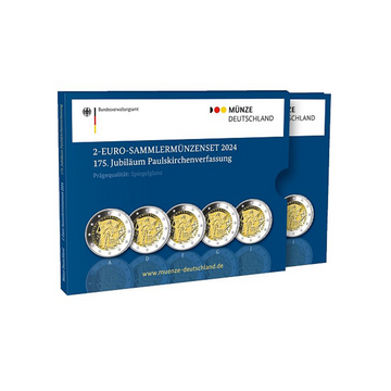 Germany 2024 - 2 Euro commemorative (5 workshops) - 175th anniversary of the Constitution of Frankfurt - (BE)
