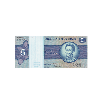 Brésil - Billet de 5 Cruzeiros - 1970-1979