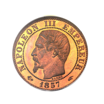 5 centesimi Napoleone III - Naked Head - Francia - 1853-1857