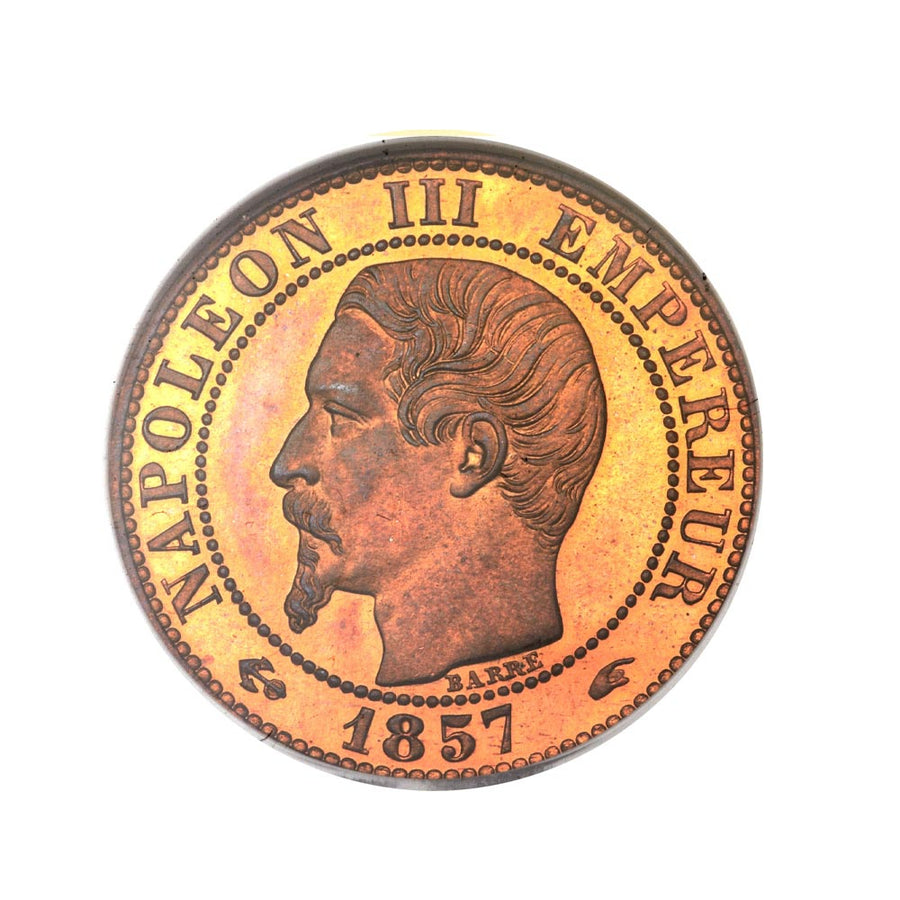 5 centavos Napoleão III - cabeça nu - França - 1853-1857