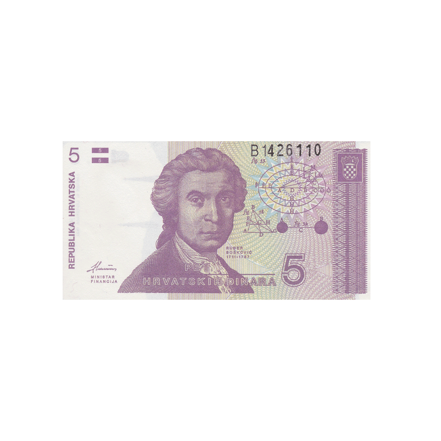 Croatie - Dinar - 1991-1994