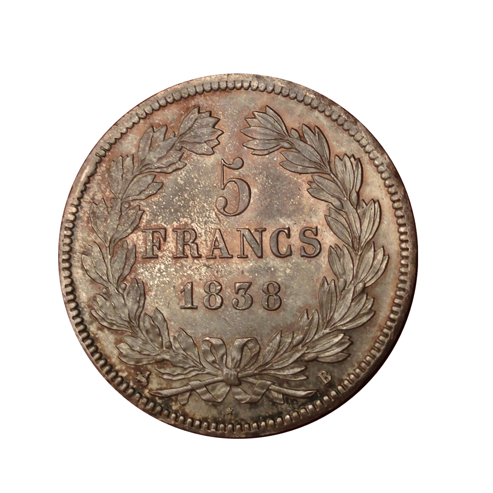 5 francs - Louis-Philippe I - Tête Laurée - France - 1832-1843