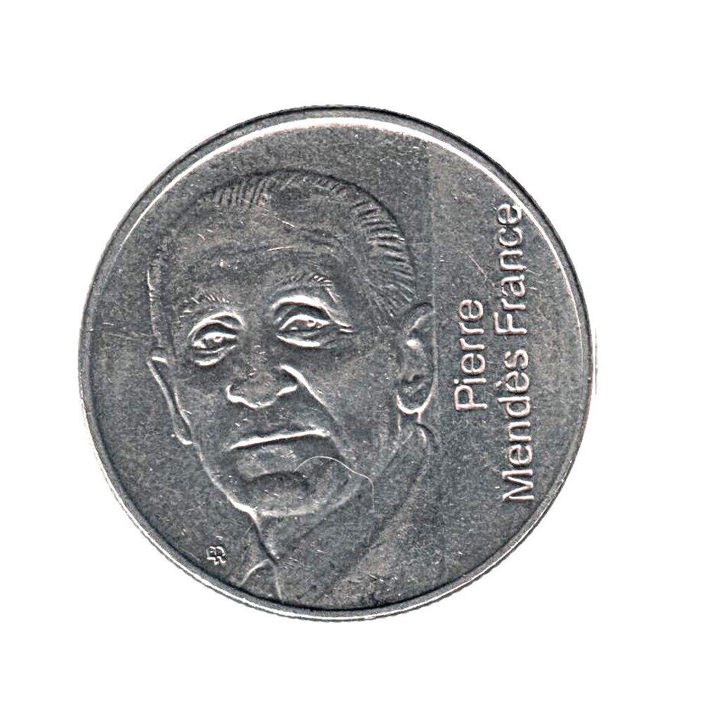 5 francs - Pierre Mendès - France - 1992